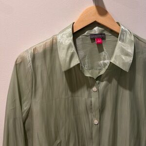 Metallic Silky button down